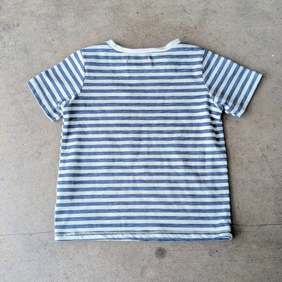 7 For All Mankind Blue Striped Short Sleeve Pocket Tee size 24M - Picture 6 of 6